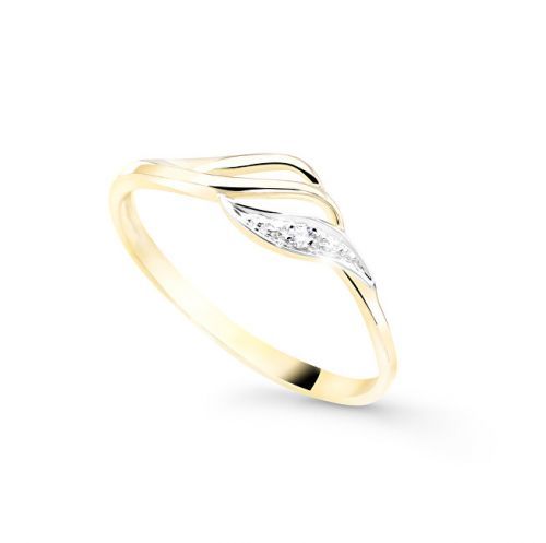 Cutie Jewellery Pôvabný zlatý prsteň so zirkónmi Z8023-10-X-1 48 mm