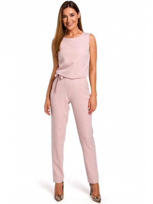 S191 Sleeveless jumpsuit with lace panel in the back  EÚ S. prášok