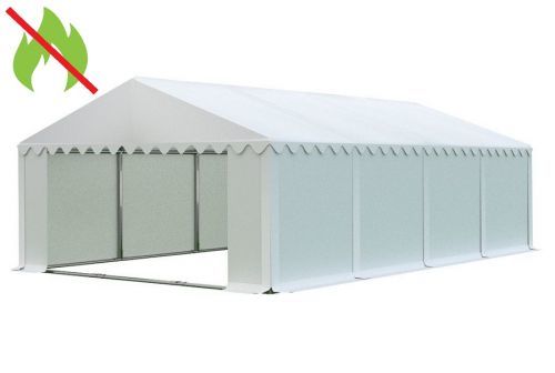 Skladový stan 6x8 biela PREMIUM - nehorľavý