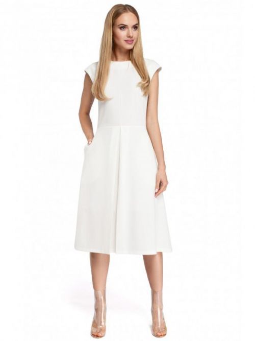 M296 Inverted pleat dress  EÚ S. ecru