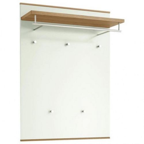 Novel VEŠIAKOVÝ PANEL, biela, farby dubu, 80/109/27 cm - biela, farby dubu