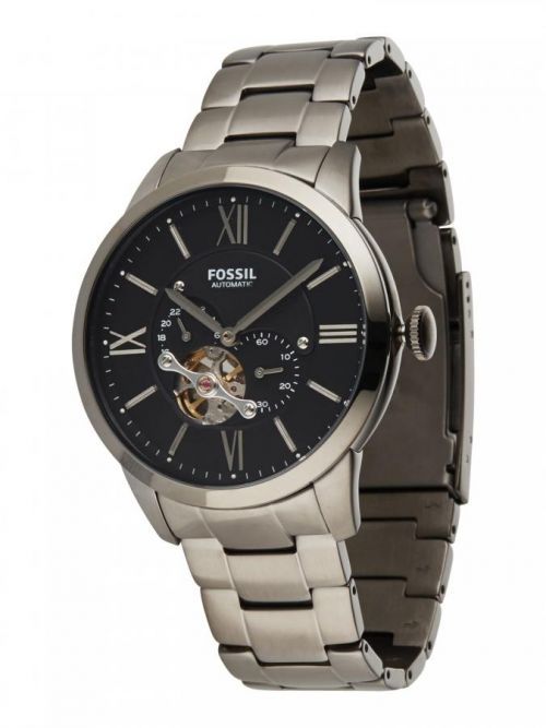 FOSSIL Analógové hodinky 'TOWNSMAN AUTO'  sivá / čierna