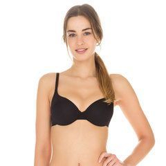 Dámska hladká vystužená podprsenka DIM INVISIFREE PADDED BRA - DIM - čierna 70 A
