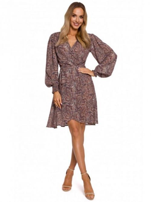 M576 Wrap Dress With Bishop Sleeves - model EÚ S. model1