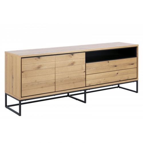 Komoda Dalarna II 198 cm industriální dub