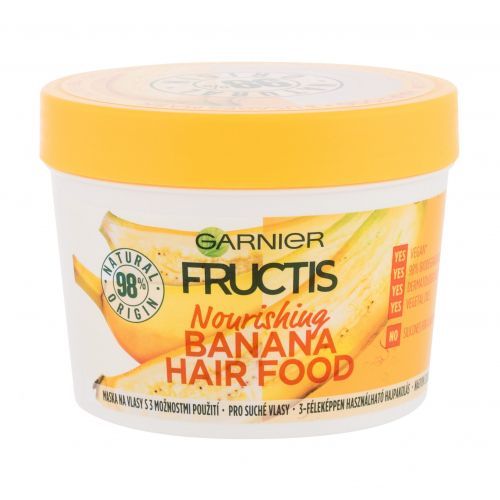 Garnier Fructis Hair Food Banana 390 ml maska na vlasy pre ženy na šedivé vlasy; Prírodný