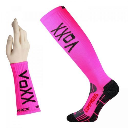 Kompresné podkolienky & návlek na zápästie VOXX Flex Neon Pink Ružová 35-38