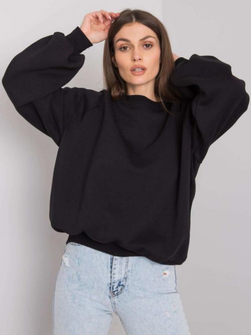 RUE PARIS Čierna hladká mikina S / M