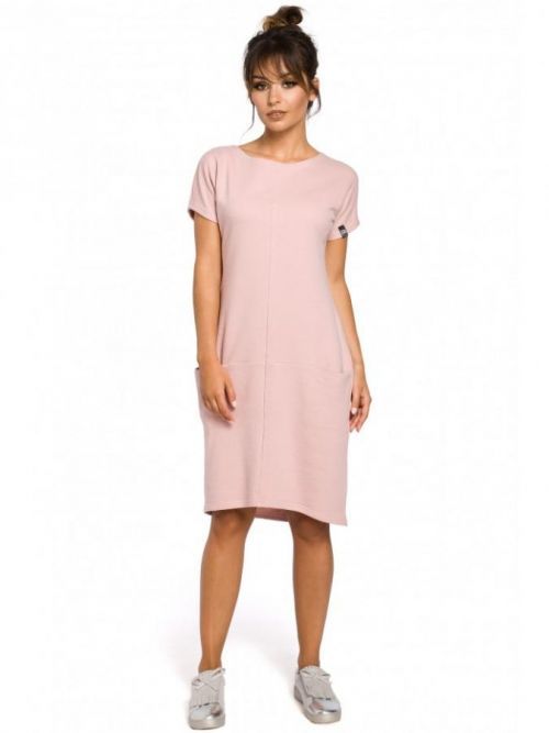 B050 Midi dress with in-seam pockets  EÚ S. prášok