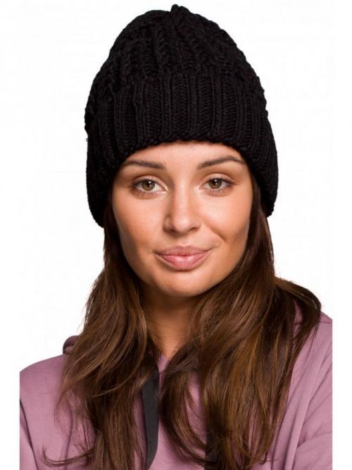 BK057 Cable knit beanie  UNI EÚ čierna