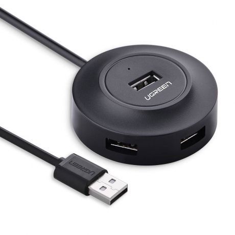 Ugreen CR106 4x USB HUB adaptér 1m, čierny (20277)