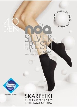 Dámske ponožky Knitex Silver Fresh 40 deň čierna univerzálny