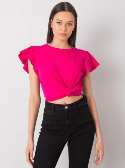 Dámska fuchsiová bavlnená blúzka one size