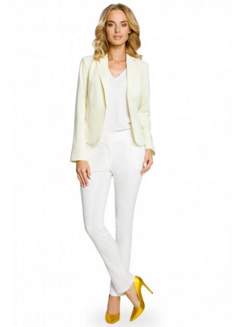 M030 Classic single button long sleeve jacket  EÚ XS žltá