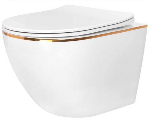 REA - Závesná WC misa Carlo Mini Flat biela REA-C1222