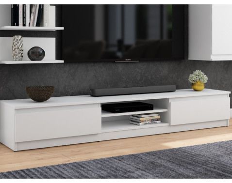 TV stolík Carlos, biely, 175 cm%