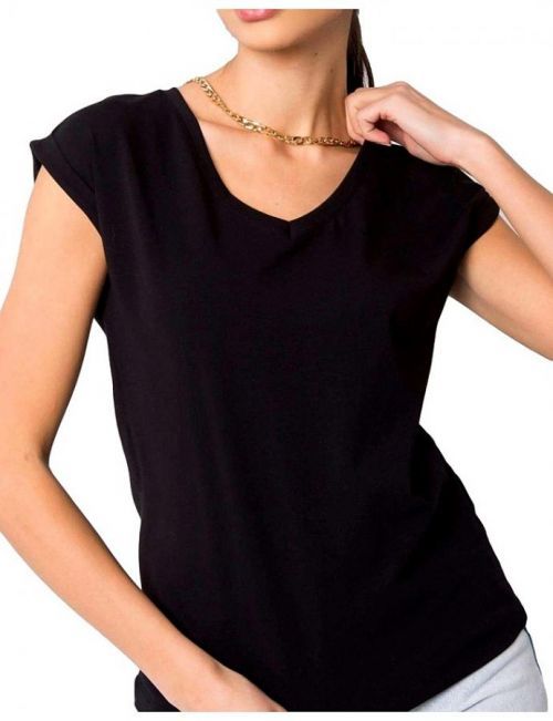 Čierne tričko s krátkym rukávom