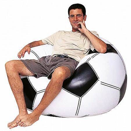 Nafukovací křeslo Fotbalový míč, 1,14m x 1,12m x 66cm