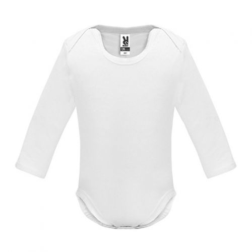 Dojčenské body s dlhým rukávom Roly Honey - biele, 9 mesiacov