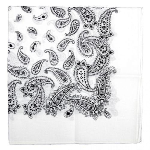 Šatka bandana Fosco Pattern - biela