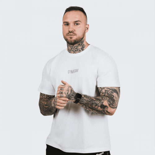 GymBeam Tričko FIT White  S