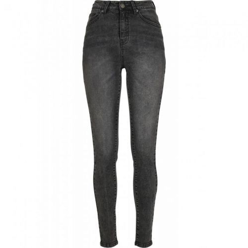Džínsy dámske Urban Classics High Waist Skinny - tmavo sivé, 32/32