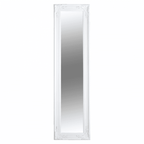 Zrcadlo, dřevěný rám bílé barvy, MALKIA TYP 8