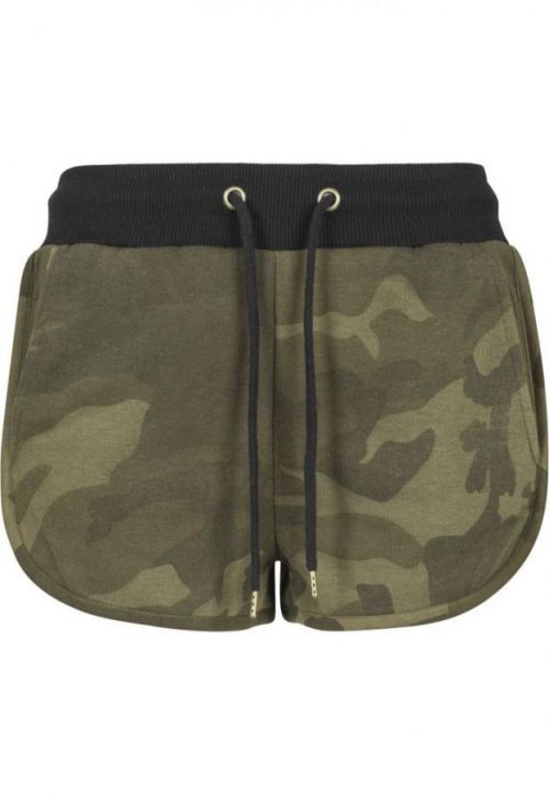 Kraťasy dámske Urban Classics Camo Hotpants - woodland, XS