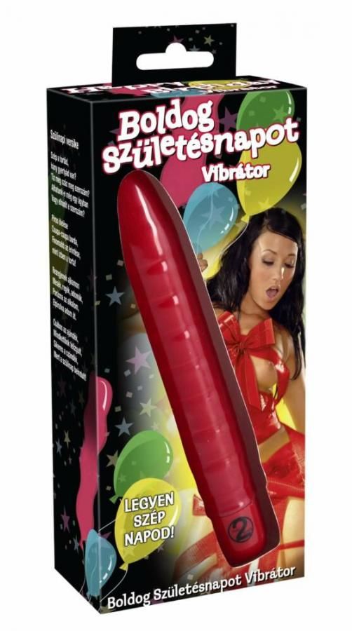 You2Toys Happy Brithday – tyčový vibrátor (červený)