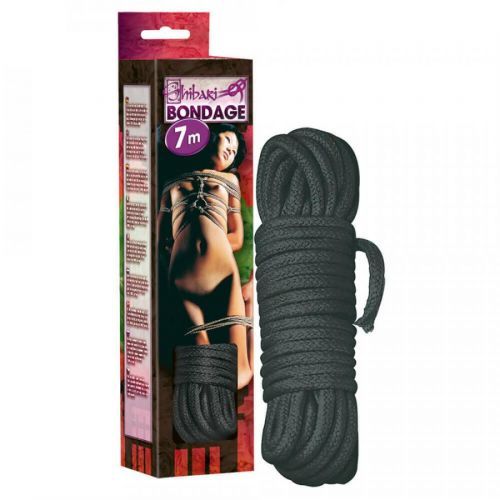 Bondage lano - 7m (čierna)