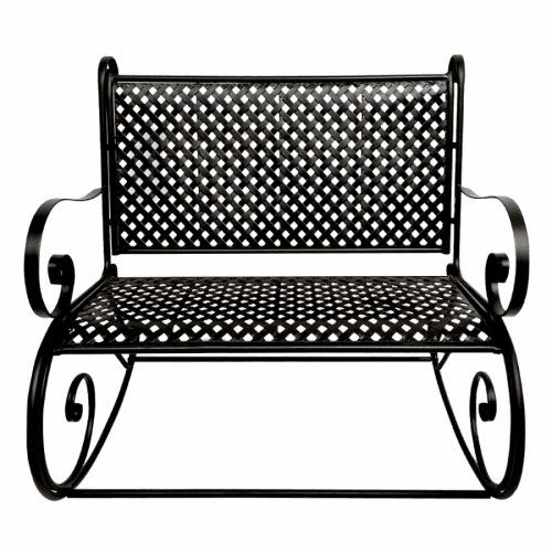 Zahradní houpací lavička, černá, MAGINA