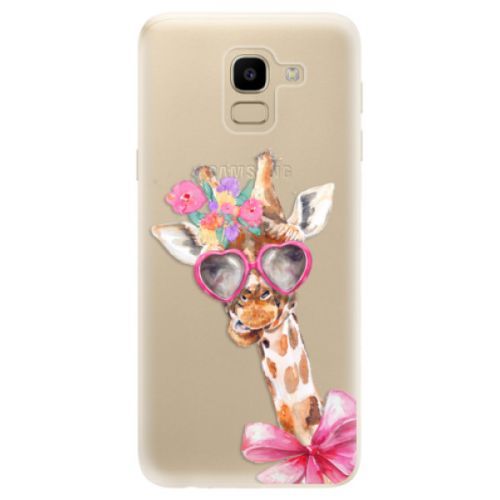 Odolné silikónové puzdro iSaprio - Lady Giraffe - Samsung Galaxy J6