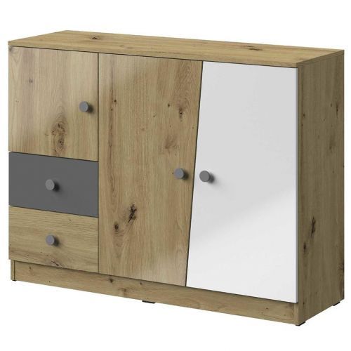 Komoda Nero 07 120 – Šedá Lesk