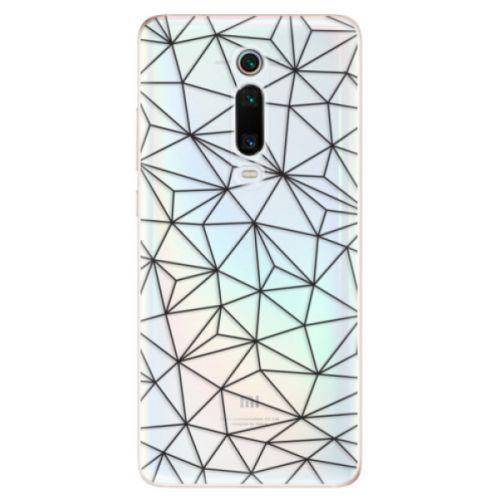 Odolné silikónové puzdro iSaprio - Abstract Triangles 03 - black - Xiaomi Mi 9T Pro