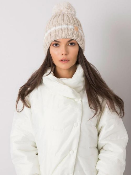 Béžová zateplená dámska čiapka jedna velikost