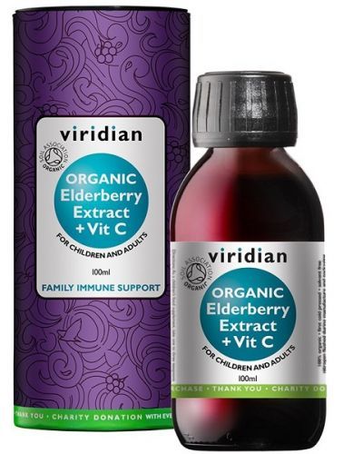 Viridian Elderberry Extract Organic + Vitamín C 100 ml