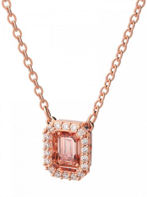 Swarovski Retiazka  ružové zlato / pitaya / biela
