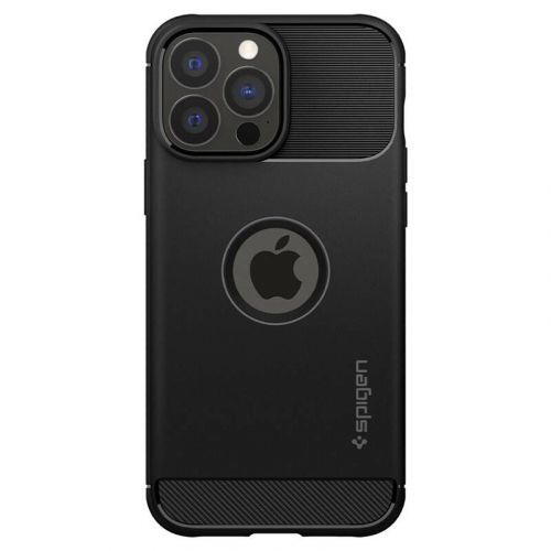 Spigen Rugged Armor silikónový kryt na iPhone 13 Pro, čierny (ACS03257)