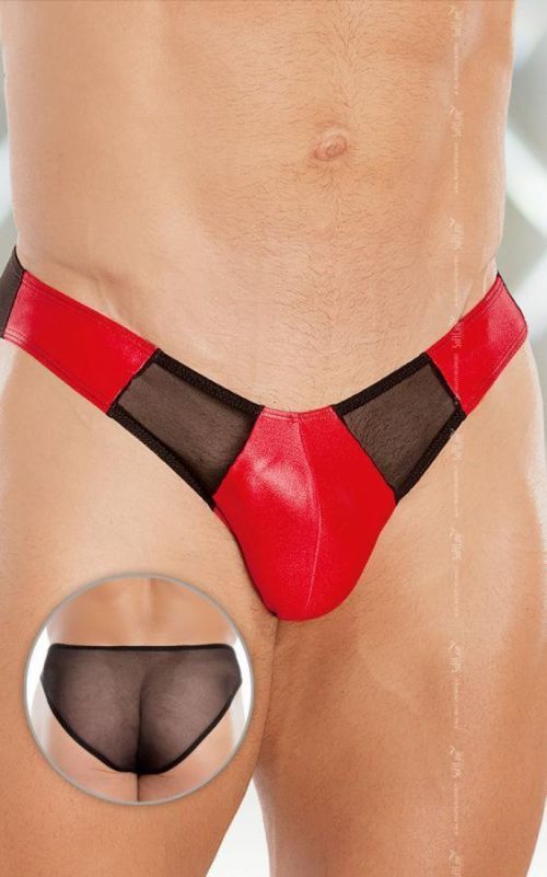 Pánske erotické tangá - slipy 4466 - Softline čierna XL