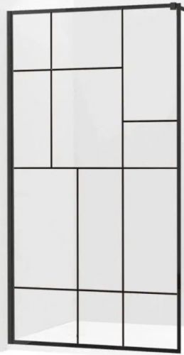 MEXEN - KIOTO walk-in 80x200 cm 8mm čierne vzor -2 800-080-000-00-78