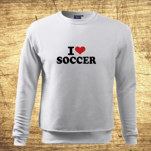 Detská mikina s motívom I love soccer
