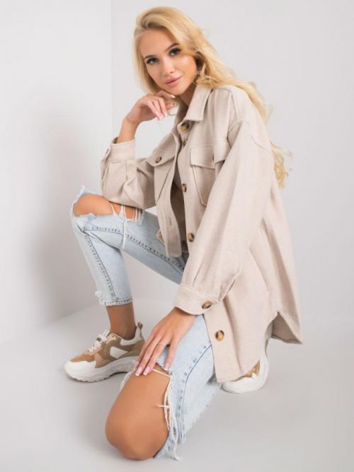 Dámske béžové tričko s vreckami S/M