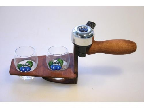 Poháriky sada 2ks na murárskej lyžici+zvonček