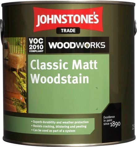 Johnstone's Johnstones Classic Matt Woodstain - Tenkovrstvá syntetická lazúra na drevo - redwood / sekvoja - 2,5 L