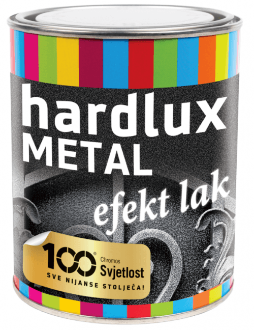 Chromos-Svjetlost Hardlux metal efekt - vrchný náter na kov - sivý - 0,75 L