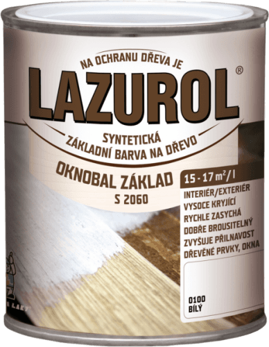 LAZUROL - S 2060 OKNOBAL ZAKLAD - základná farba na okná - biela - 0,6 L
