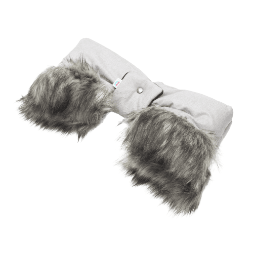 New Baby Rukávník na kočiar 2v1 s kožušinkou grey