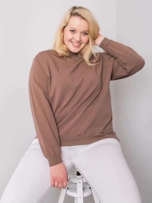 Čierna plus size základné mikina 2XL