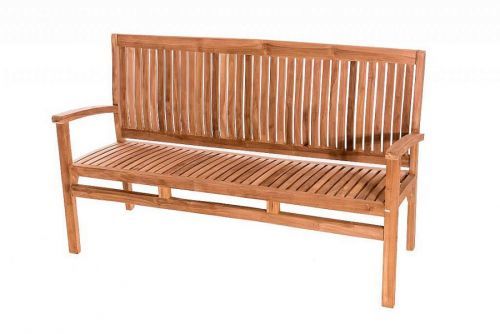 DEOKORK Záhradná teaková lavica HARMONY 150 cm