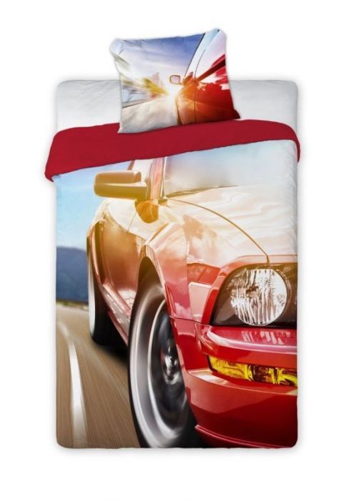Bavlněné povlečení Turbo Auto 003 - 160x200 cm